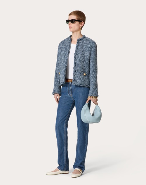 Red Valentino PANTALONI IN DENIM BLU MEDIO Trasporto libero internazionale