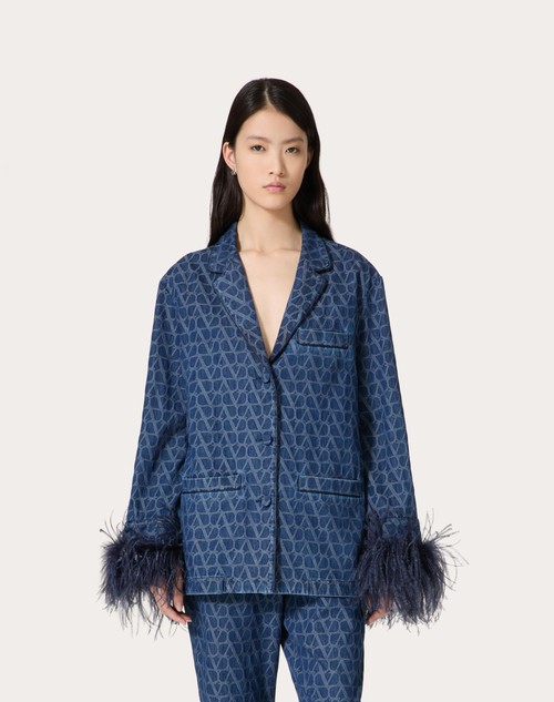 Red Valentino CAMICIA IN DENIM TOILE ICONOGRAPHE MEDIUM BLUE Limitato a 3 giorni
