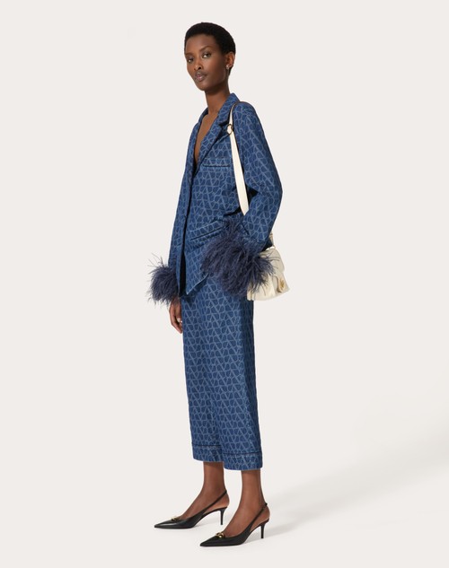 Red Valentino PANTALONI IN DENIM TOILE ICONOGRAPHE MEDIUM BLUE Esporta salva