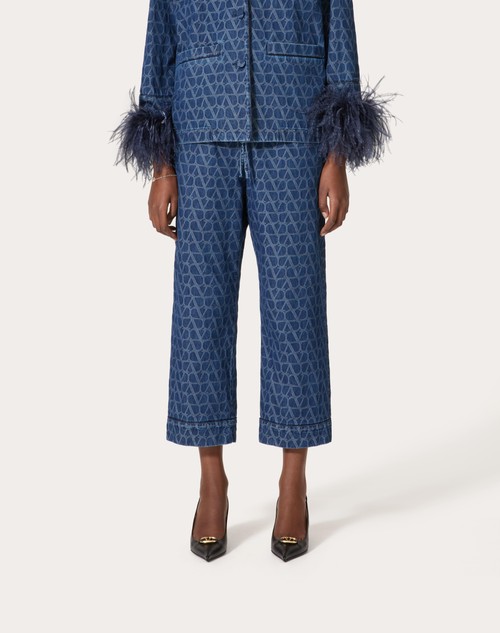 Red Valentino PANTALONI IN DENIM TOILE ICONOGRAPHE MEDIUM BLUE Esporta salva