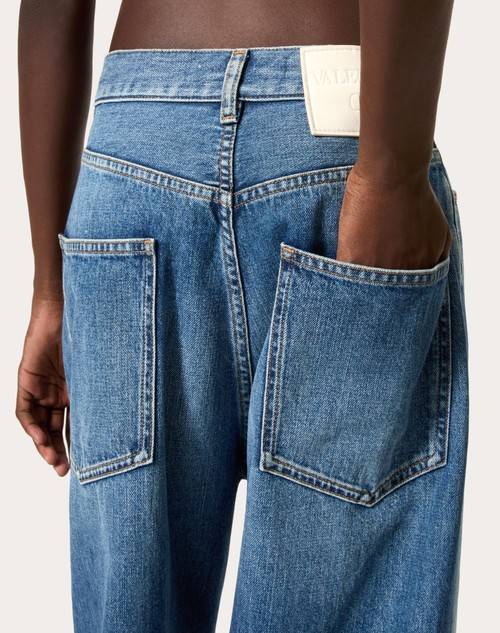 Red Valentino PANTALONI IN MEDIUM BLUE DENIM Italia