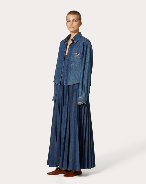 Red Valentino CAMICIA IN CHAMBRAY DENIM In Linea