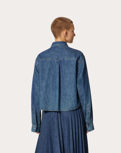 Red Valentino CAMICIA IN CHAMBRAY DENIM In Linea