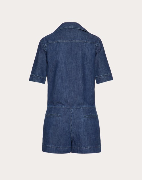 Red Valentino TUTA IN CHAMBRAY DENIM Vendita
