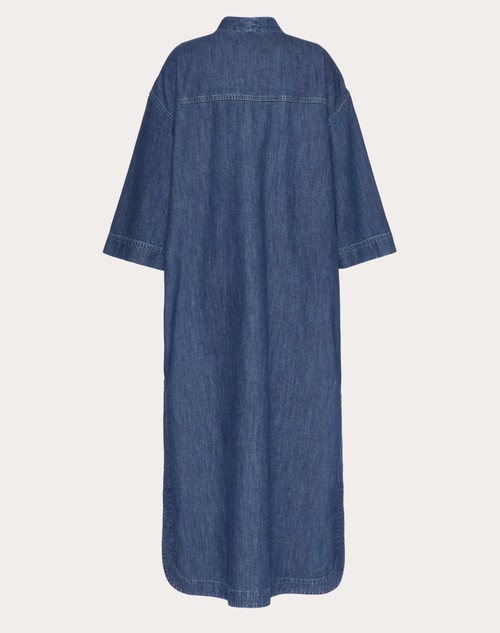 Red Valentino KAFTANO IN CHAMBRAY DENIM Spedizione Gratuita