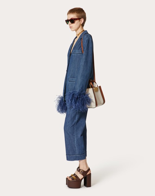 Red Valentino PANTALONE IN CHAMBRAY DENIM Soddisfazione Garantita