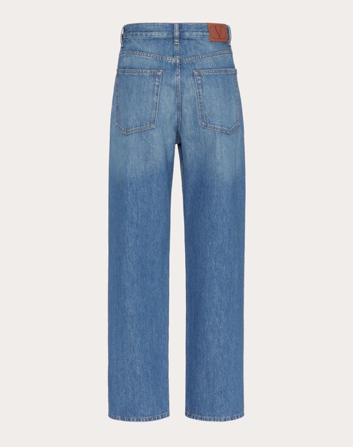 Red Valentino PANTALONE IN MEDIUM BLUE DENIM Consegna Veloce