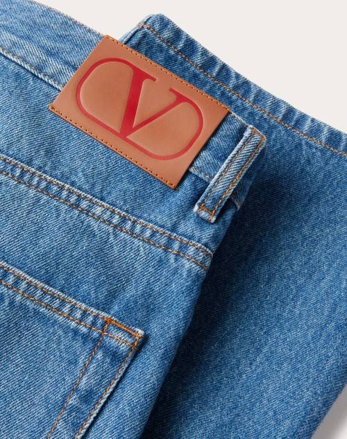 Red Valentino PANTALONE IN MEDIUM BLUE DENIM Consegna Veloce