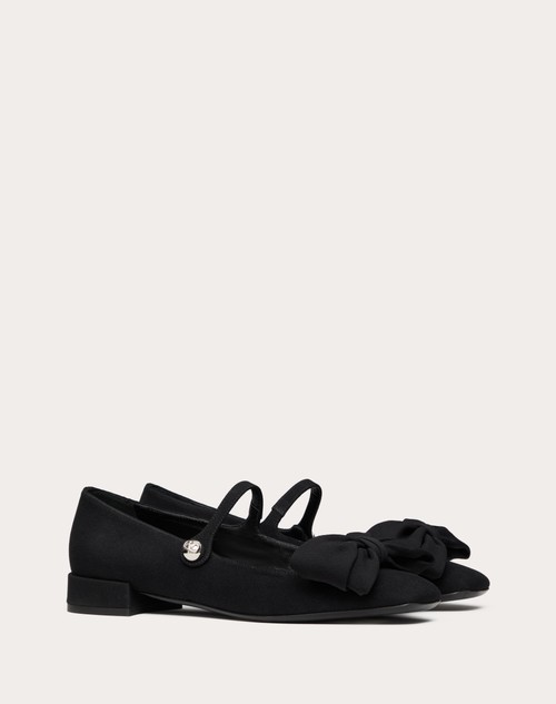 Red Valentino BALLERINA MARY-JANE VALENTINO GARAVANI BOWJANE IN TESSUTO CREPE 20MM Convenienza