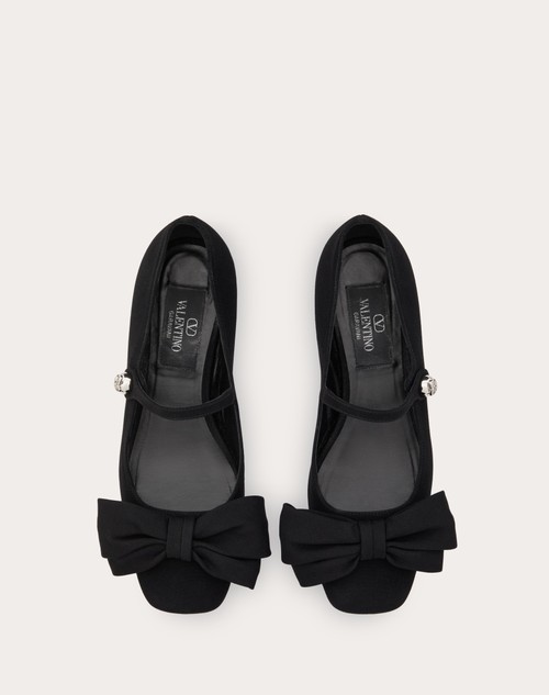 Red Valentino BALLERINA MARY-JANE VALENTINO GARAVANI BOWJANE IN TESSUTO CREPE 20MM Convenienza