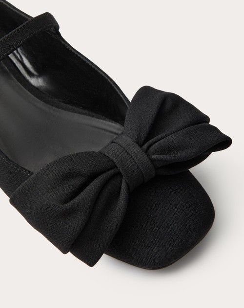 Red Valentino BALLERINA MARY-JANE VALENTINO GARAVANI BOWJANE IN TESSUTO CREPE 20MM Convenienza