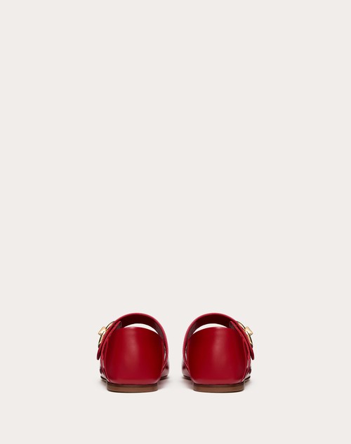 Red Valentino BALLERINA MARY-JANE VLOGO LOCKER IN NAPLACK Presa