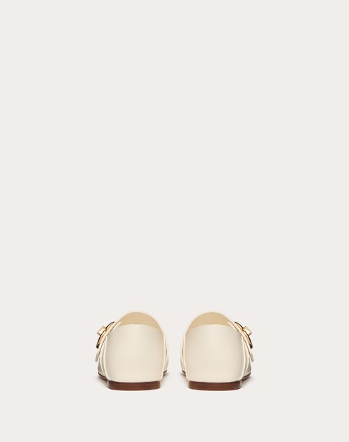 Red Valentino BALLERINA MARY-JANE VLOGO LOCKER IN VITELLO Sconto