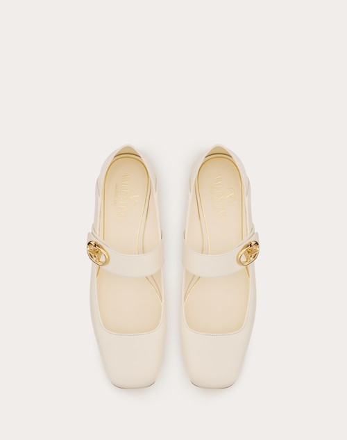 Red Valentino BALLERINA MARY-JANE VLOGO LOCKER IN VITELLO Sconto