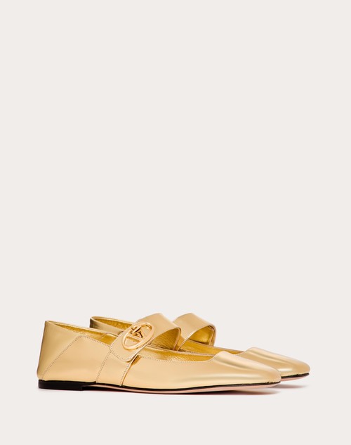 Red Valentino BALLERINA MARY-JANE VLOGO LOCKER IN VITELLO SPECCHIO Online