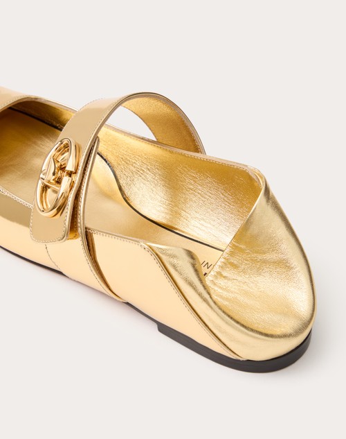 Red Valentino BALLERINA MARY-JANE VLOGO LOCKER IN VITELLO SPECCHIO Online