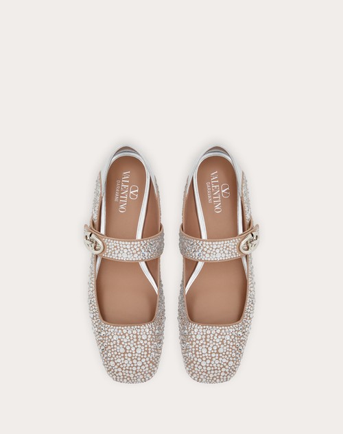 Red Valentino BALLERINA MARY-JANE VLOGO LOCKER CON CRISTALLI Outlet