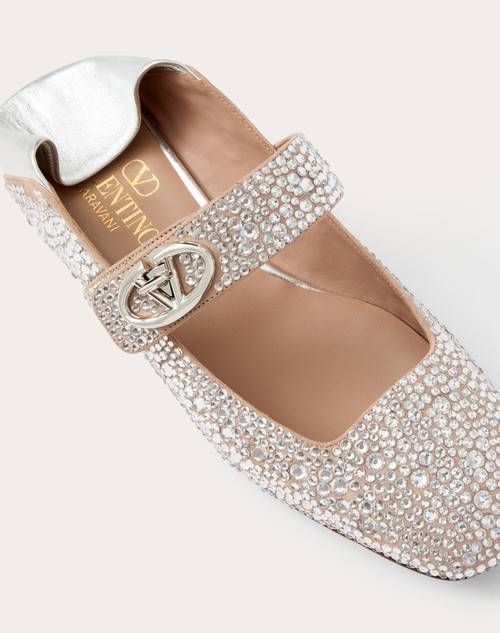Red Valentino BALLERINA MARY-JANE VLOGO LOCKER CON CRISTALLI Outlet