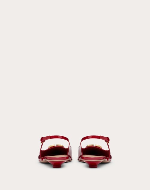 Red Valentino BALLERINA SLINGBACK VLOGO THE BOLD EDITION IN VERNICE 20MM In Vendita