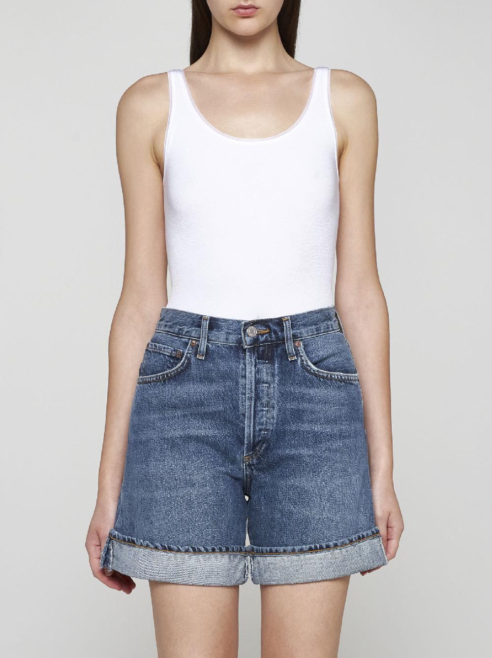 AGOLDE Shorts Dame in denim Moda