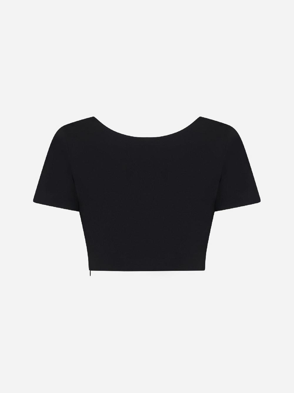 ALAÏA Top aderente in jersey modellante nero Promozione