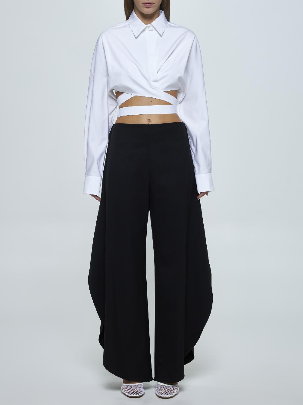 ALAÏA Pantaloni Round in lana stretch Spedizione Gratuita