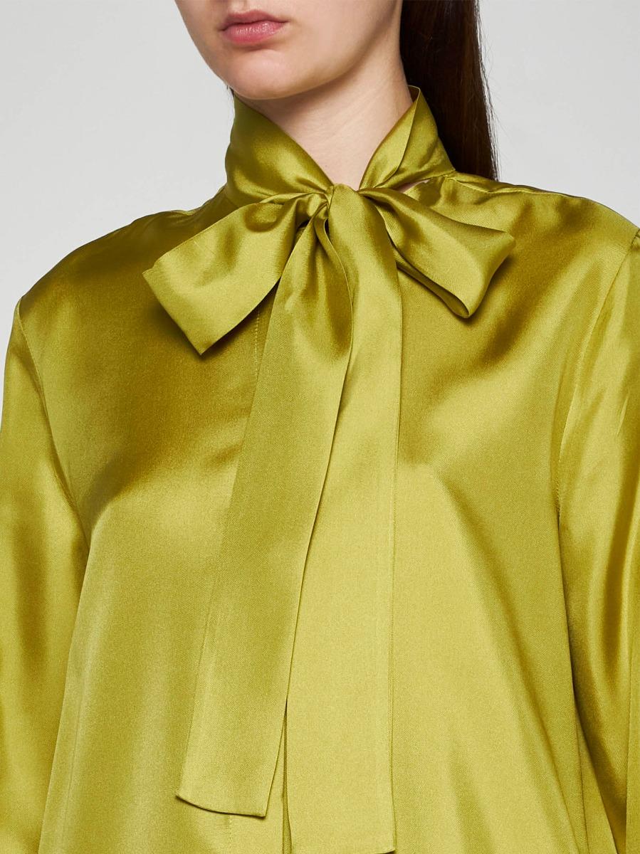 BLANCA VITA Camicia Campanula in seta con fiocco Sconto