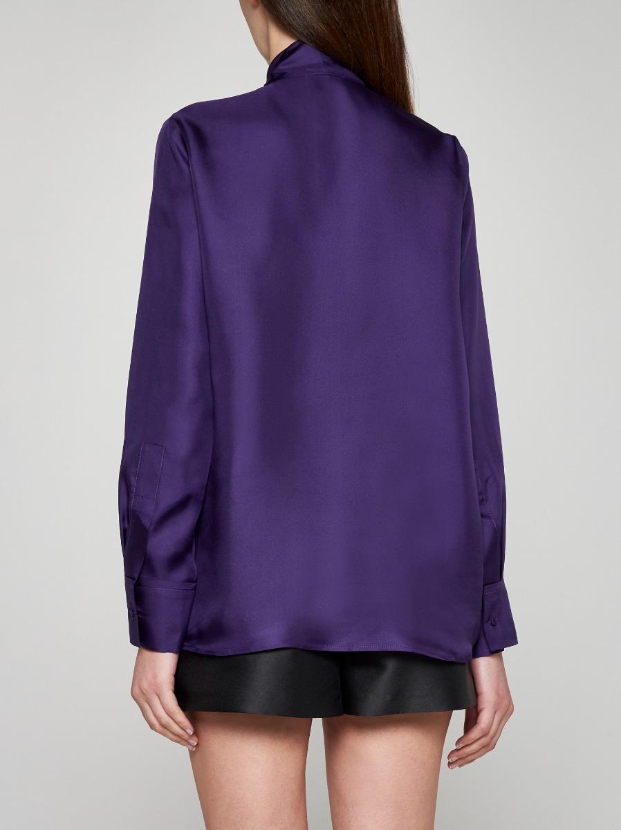 BLANCA VITA Camicia Campanula in seta con fiocco Offerta