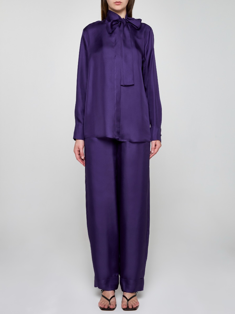 BLANCA VITA Pantaloni Petroy in seta Nuova