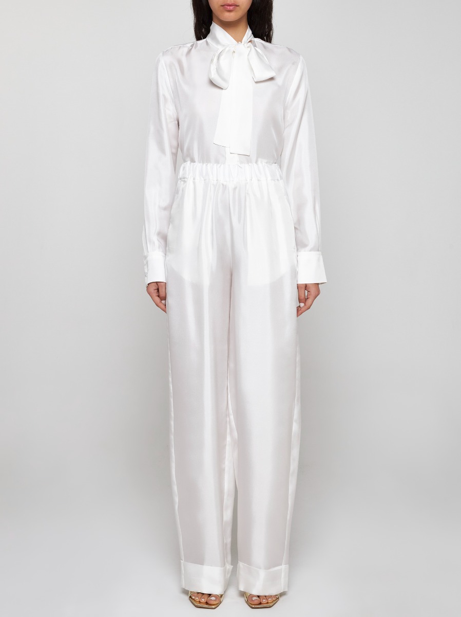 BLANCA VITA Pantaloni Petroy in seta Moda
