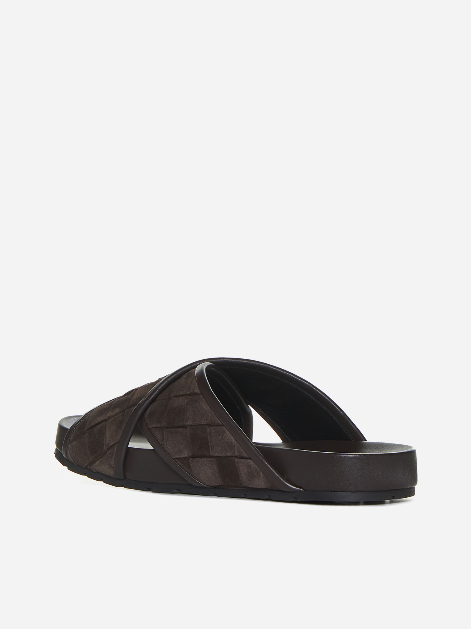 BOTTEGA VENETA Sandali Tarik in suede Intrecciato Consegna Veloce