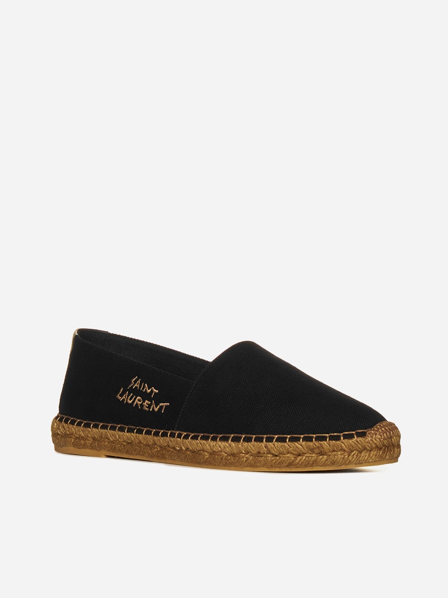 SAINT LAURENT Espadrillas in tela con logo Affare Del Giorno