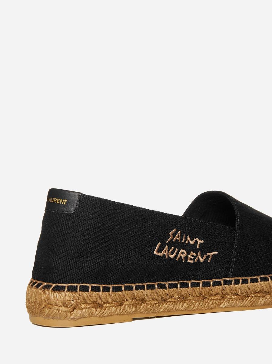 SAINT LAURENT Espadrillas in tela con logo Affare Del Giorno