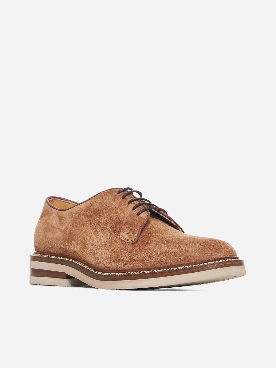 BRUNELLO CUCINELLI Derby in suede Sconto
