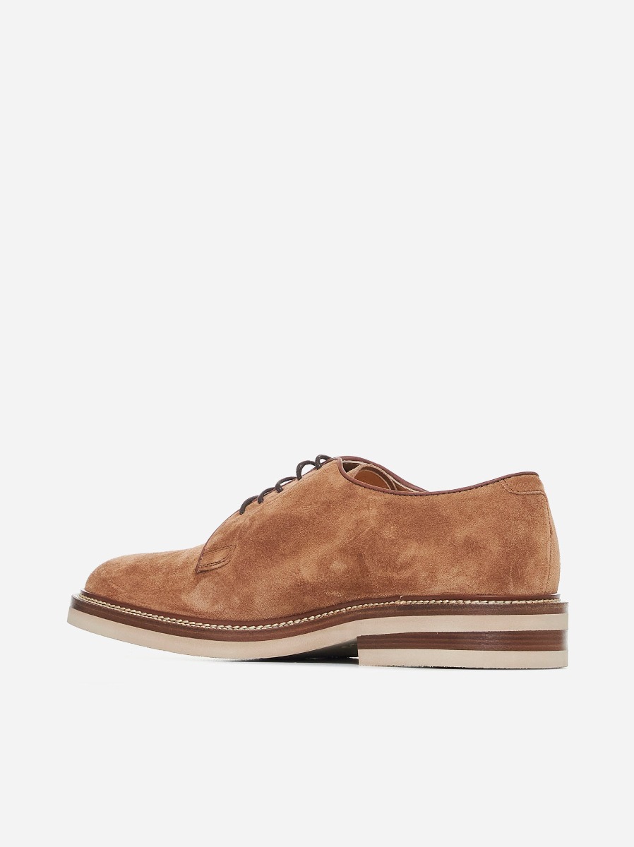 BRUNELLO CUCINELLI Derby in suede Sconto