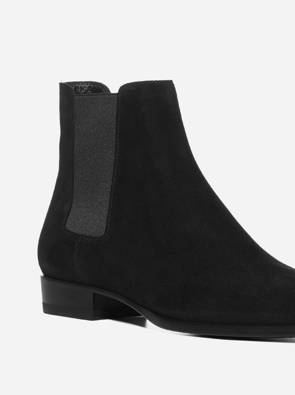 SAINT LAURENT Stivali Chelsea in pelle scamosciata Consegna Veloce