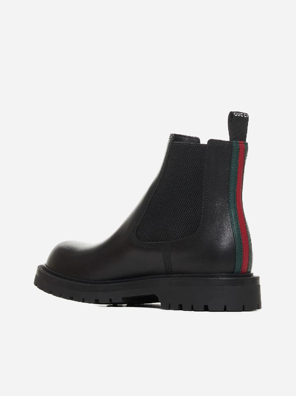 GUCCI Stivaletti Chelsea in pelle con Web Promozione Limitata