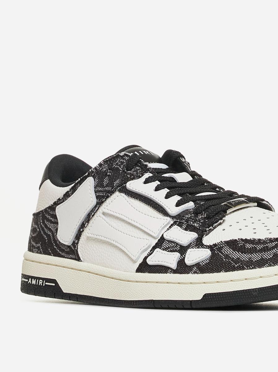 AMIRI Sneakers Skel Bandana low-top in pelle e denim Fino Al -60%
