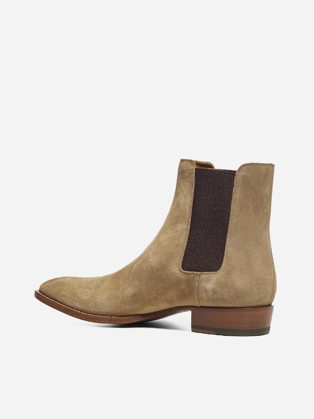 SAINT LAURENT Stivali Chelsea in pelle scamosciata Sottocosto
