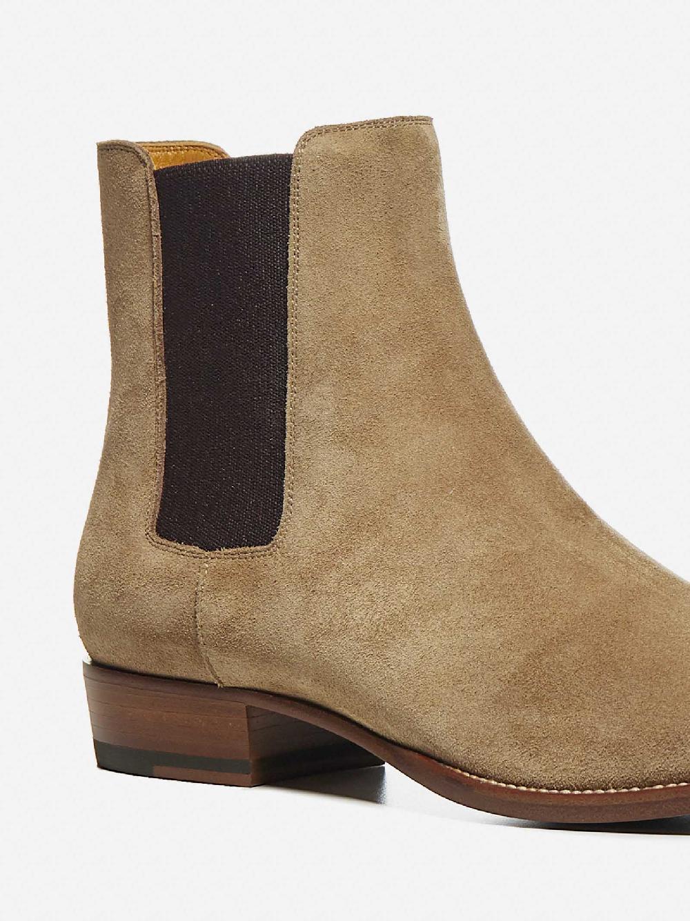 SAINT LAURENT Stivali Chelsea in pelle scamosciata Sottocosto