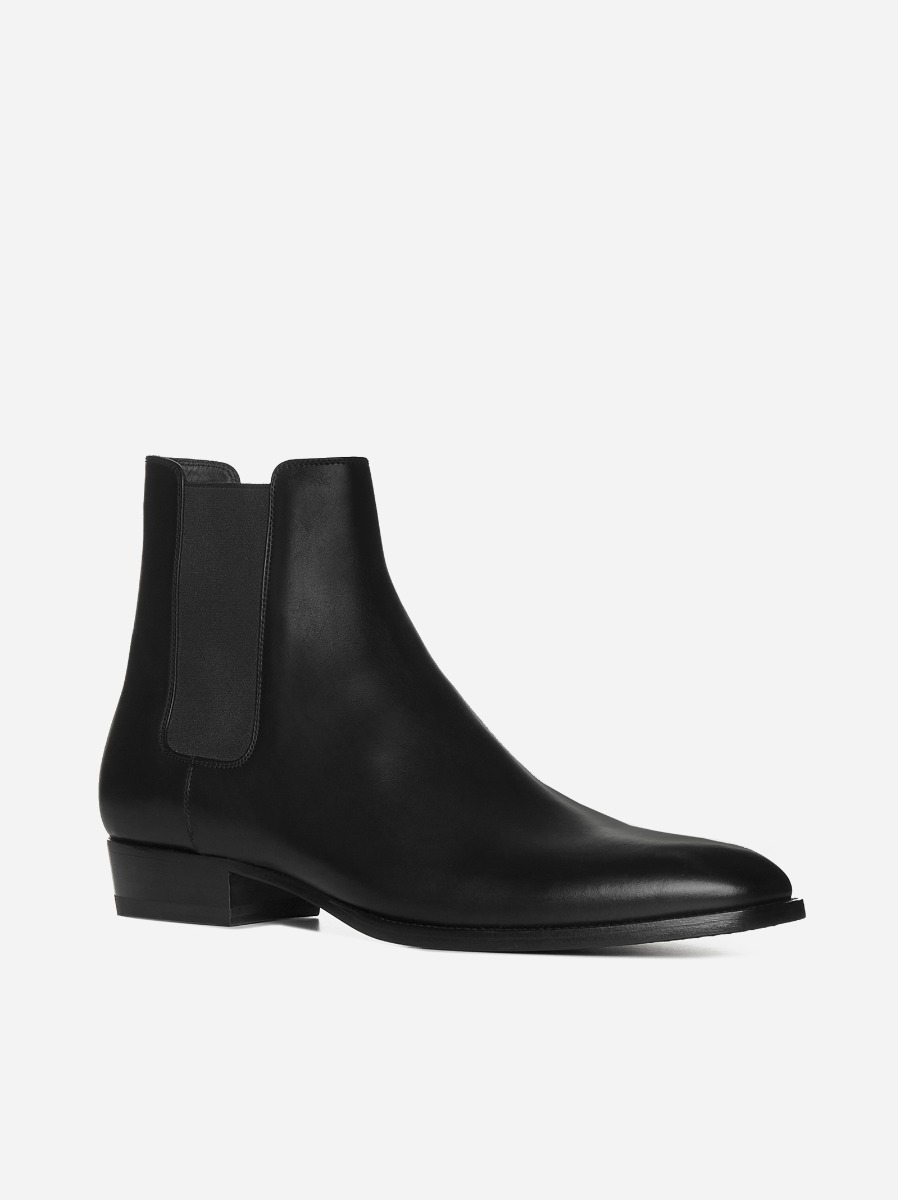 SAINT LAURENT Stivali Chelsea Wyatt in pelle Outlet