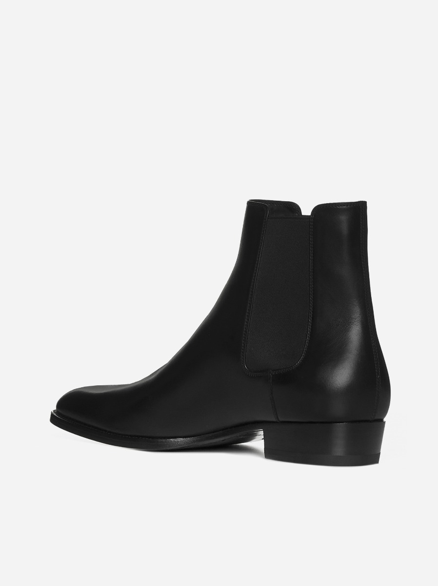 SAINT LAURENT Stivali Chelsea Wyatt in pelle Outlet