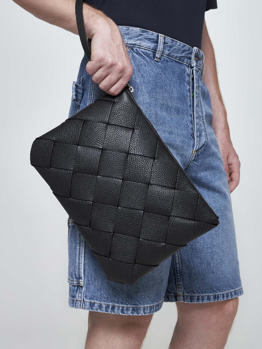 BOTTEGA VENETA Pochette grande Diago in pelle Intreccio Vendita Calda