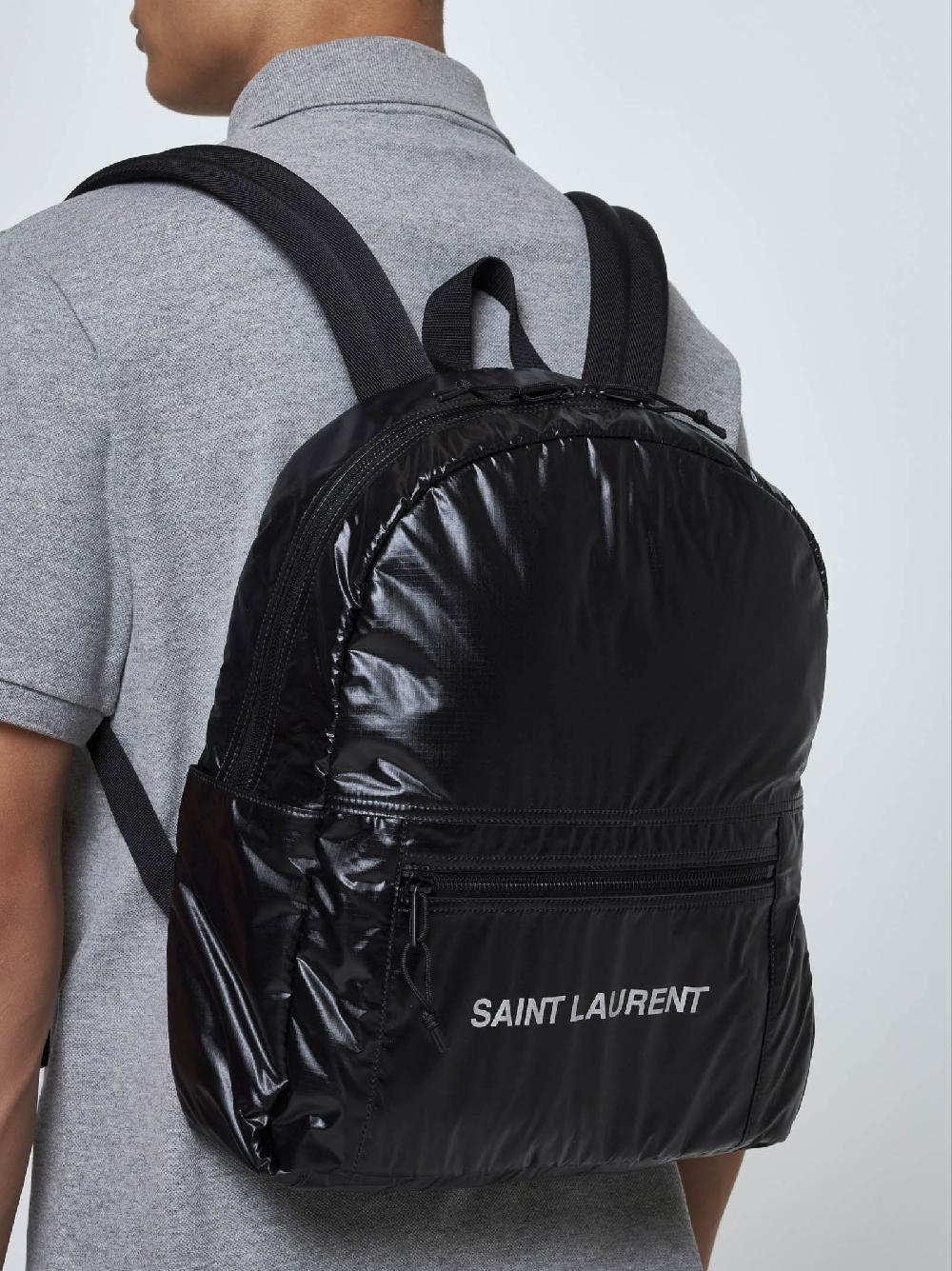 SAINT LAURENT Zaino Nuxx in nylon con logo Nuova