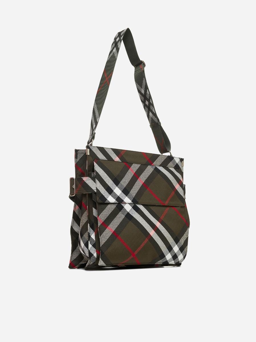 BURBERRY Borsa tote Trench media in tela check Moda