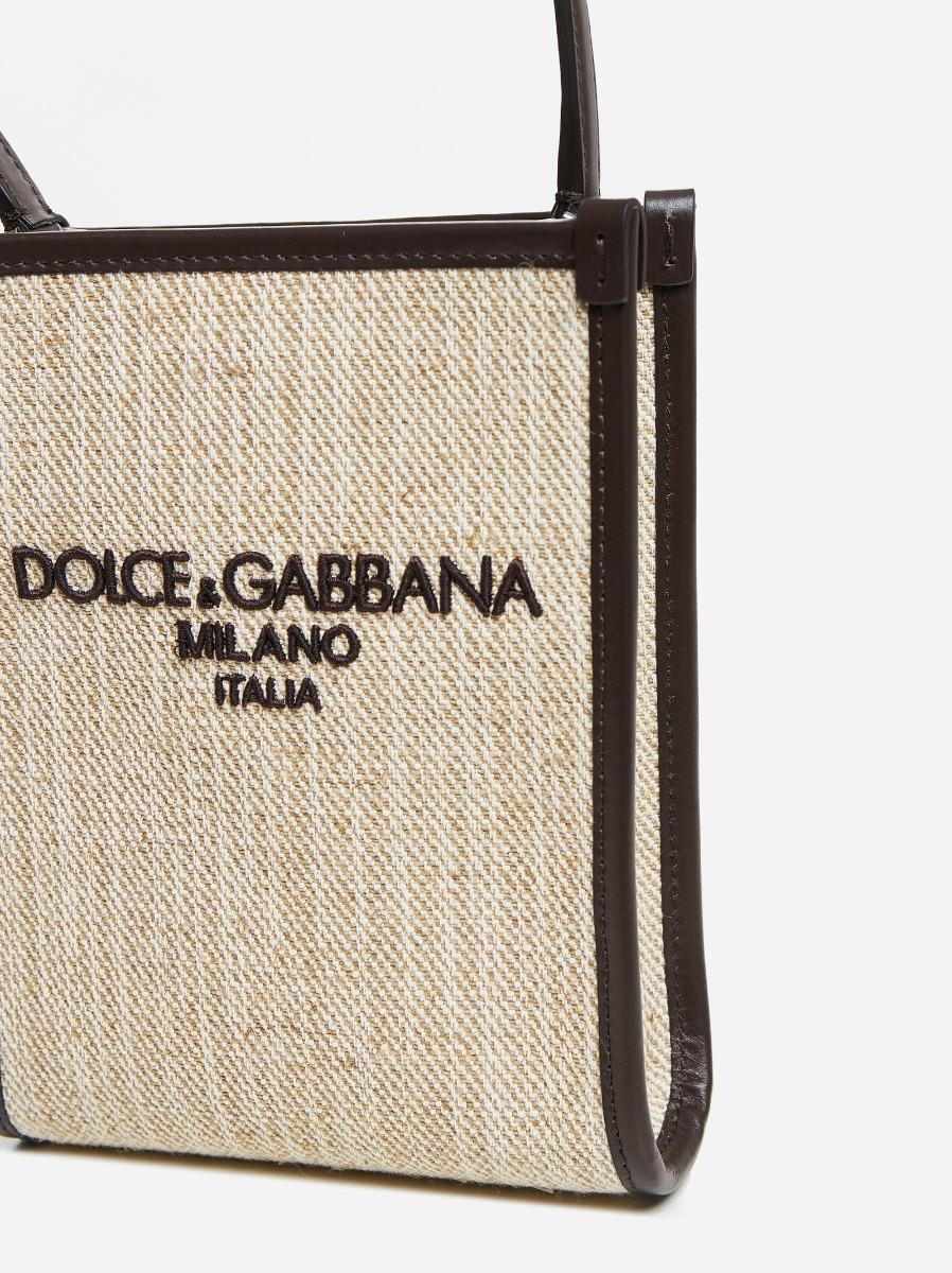 DOLCE & GABBANA Borsa shopping piccola in tela Qualità