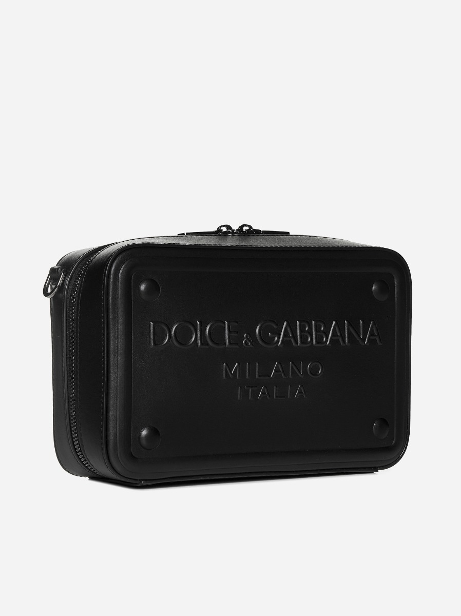 DOLCE & GABBANA Borsa in pelle con logo Promozione