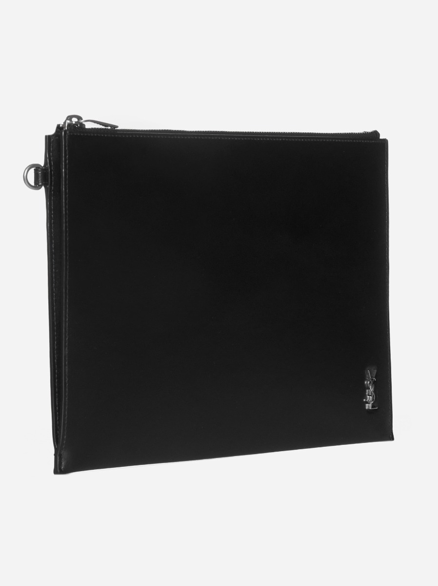 SAINT LAURENT Custodia per iPad in pelle Spedizione Gratuita