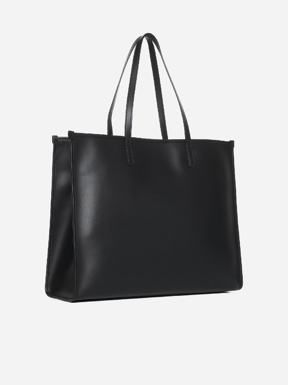 DOLCE & GABBANA Borsa tote grande in pelle con logo Qualità Garantita