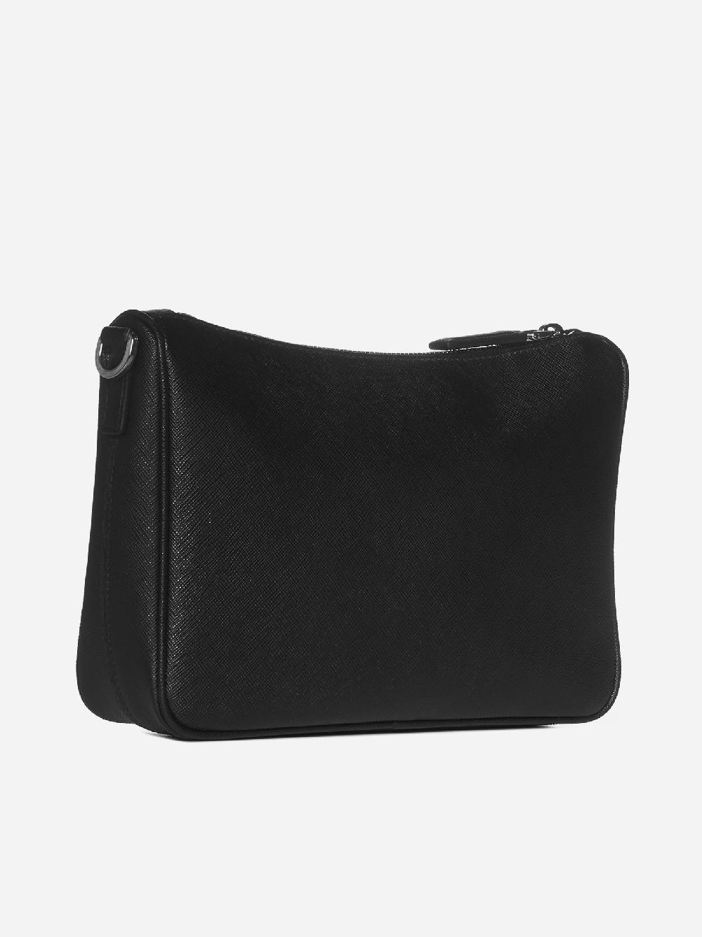 PRADA Borsa in pelle Saffiano con placca-logo Offerta
